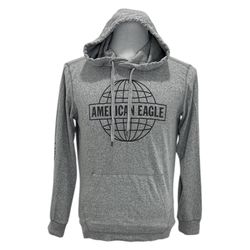 American Eagle Outfitters Men's Gray Hoodie Pullover Jersey AEO Size Small