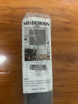 SHADEMOON Blackout Roller Shade 58" W x 72" H - Cordless - Black - Nueva Sellada