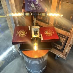 Custom Industrial Steam Punk Style Cigar Box Lamp