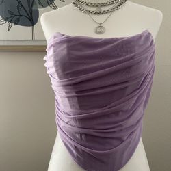 Lavender Corset With Zipper Small&Medium