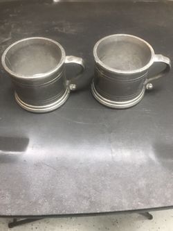 Wilton Pewter Cup Mug USA pair