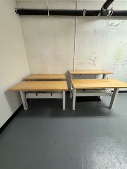 Sit-Stand Electric Height-Adjustable Desks – Set of 4