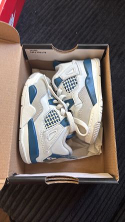 Air Jordan 4 Toddler Sneakers White Blue