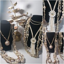 Gorgeous Bundle 9 items, Shell Necklaces in different styles all New, very pretty lot #944
