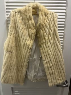 Vintage White Mink Vest