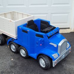 Kid Trax Semi-Truck and Trailer Ride-On Toy