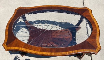 Etched Glass Coffee Table