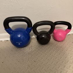 Kettle Bells 55 Lb, 25 Lb, 15 Lb