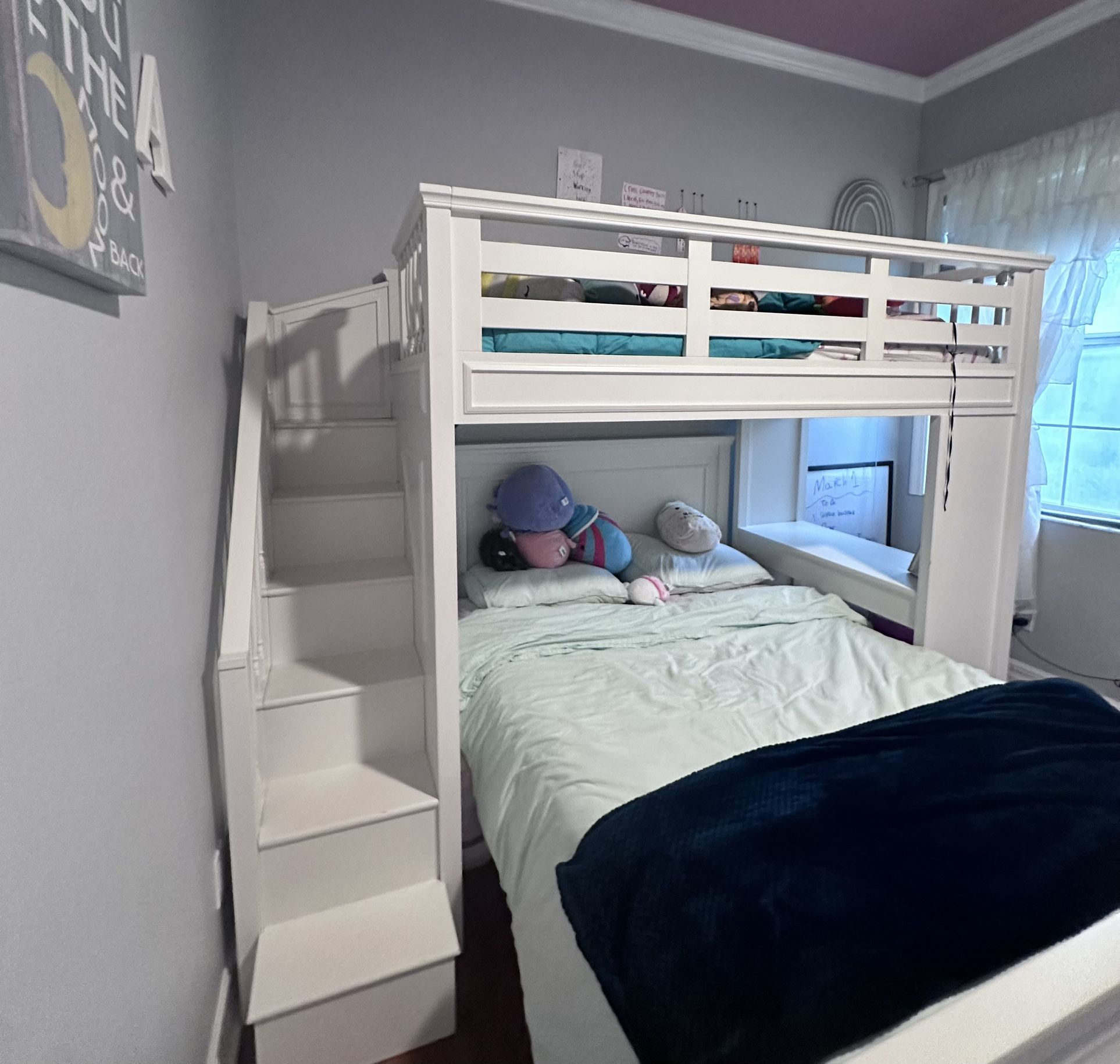 Fillmore Stair Loft Twin Bed W/mattress From Pottery Barn