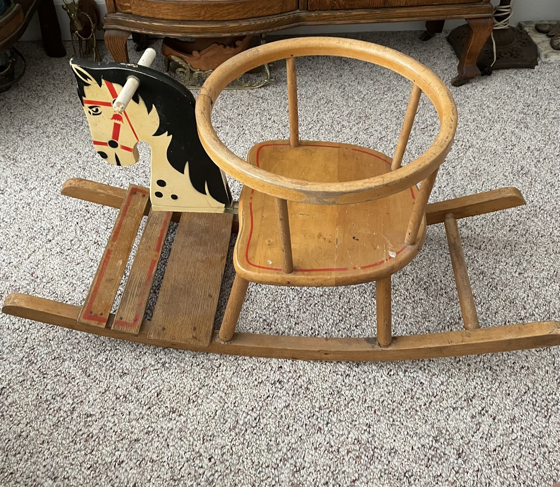 Vintage Rocking Horse Made In Germany
