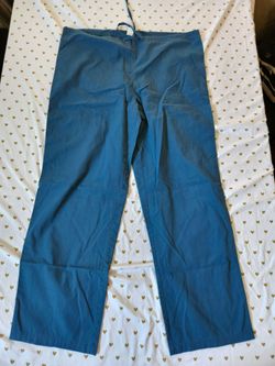 unisex turquoise green scrub pants size m