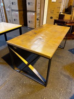 Modern Industrial Metallic Table