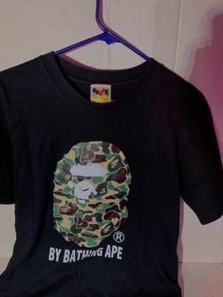 Black and camo green bape tee size M