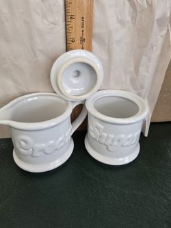 White Cream & Sugar Set
