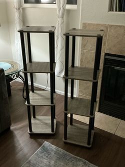 Set of 2 Tall 4-Tier Shelving Units