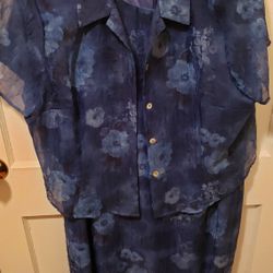 Women's Jessica Howard Blouse and Skirt Size 22