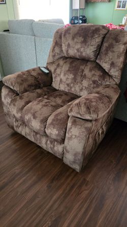Brown recliner chair sofa