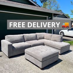 Large Gray Sectional Couch 🛋️- FREE DELIVERY 🚚 