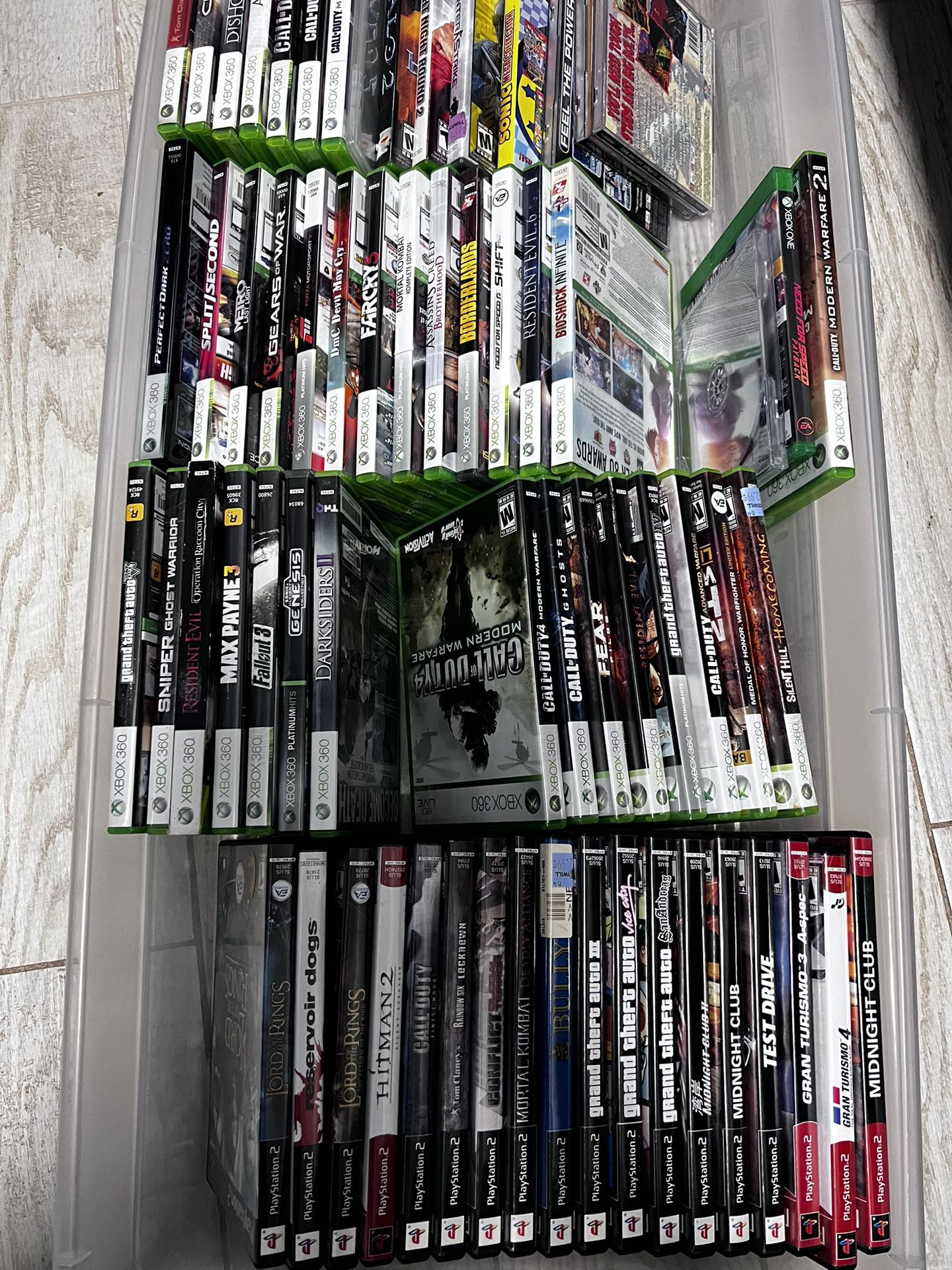 Xbox 360 Games/PS2 
