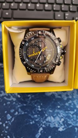 69487 Invicta S1 Rally Chronograph Mens Watch 50mm Leather Band Dial