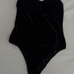 Bodysuit Tube Black Suede  