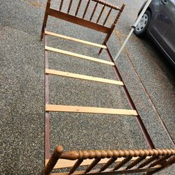 Solid Wooden Twin Bed With Box Springs