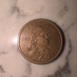 2011 Sacagawea P Error Wampanoag Treaty One Dollar Coin- EXTREMELY RARE