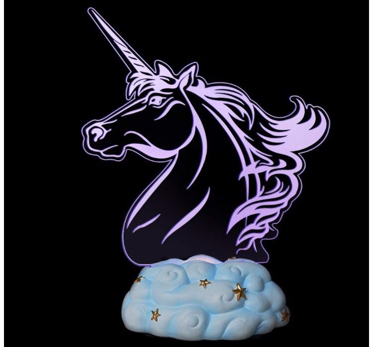 NEW! Unicorn LED Lights Cake Topper Gifts for Kids Children Women Birthday Party Home Decor Tabletop Colorful Decorative Lamp