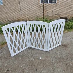 3 Panel Foldable Wooden Pet Gate