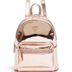 Guess Shiny Rose Gold Mini Backpack