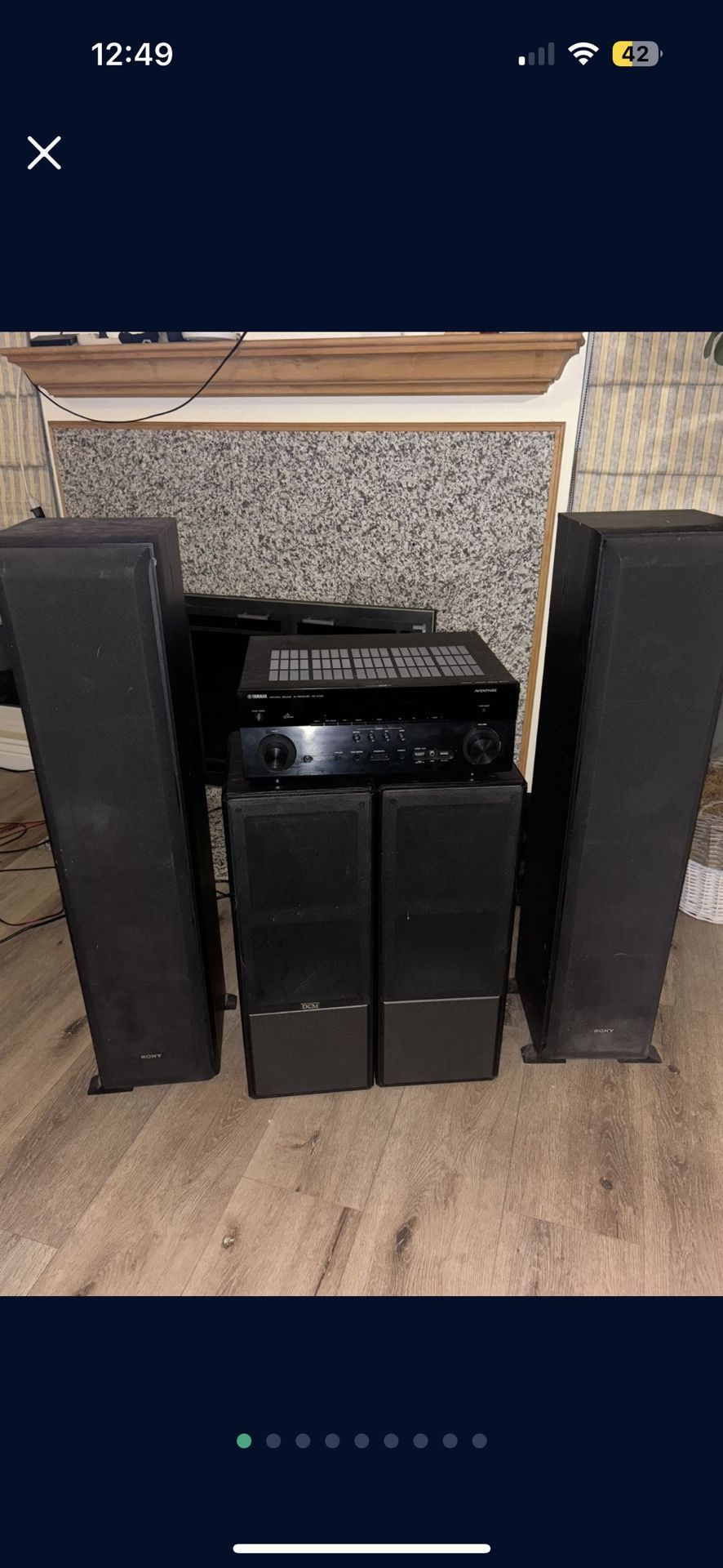 Sound System With 4 Tower Speakers 