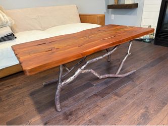Pier 1 Imports Solid Wood Rustic Coffee Table – Branch Base