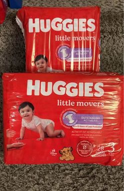 Huggies Little Movers Size 3 Diapers – 2 Packs