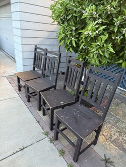 Set of 4 Wooden Chairs – Sturdy & Affordable