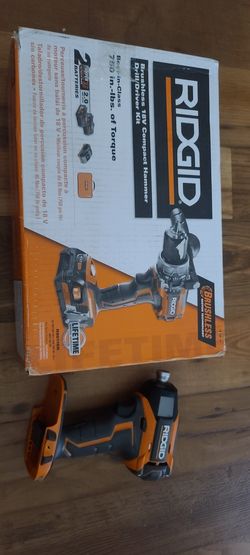 Ridgid 18v hammer drill kit +impact