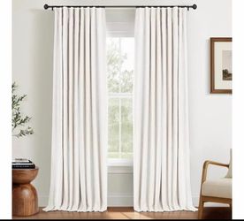 INOVADAY 100% Blackout Curtains for Bedroom, Black Out Curtains 50"W x 96 "L (2 panels)