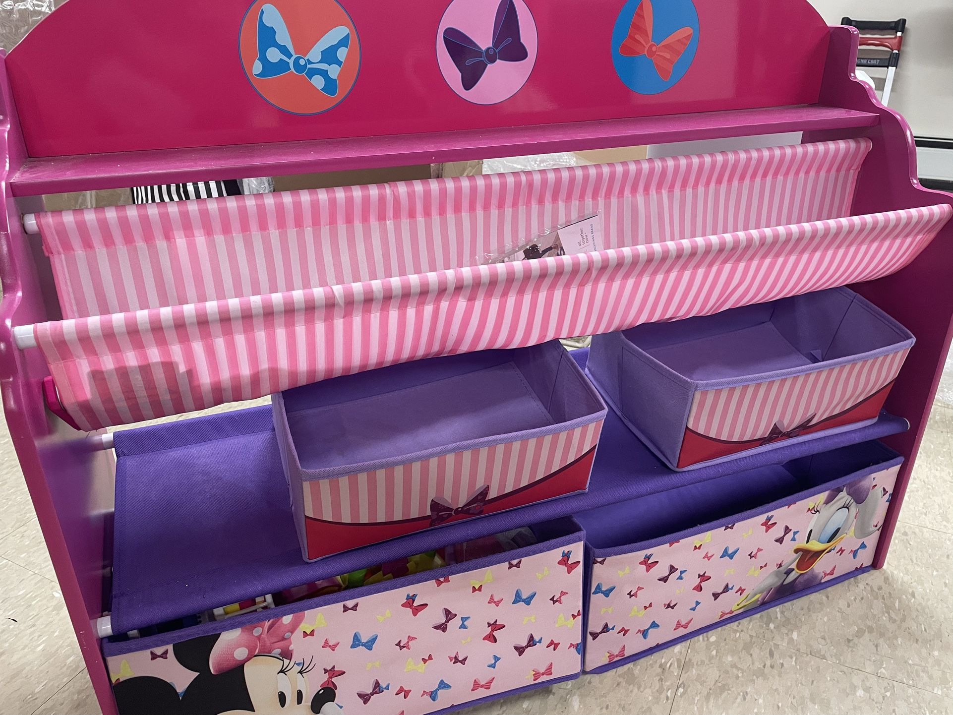 Disney Minnie Mouse Disney Book And Toy Organizer Toy Organizer