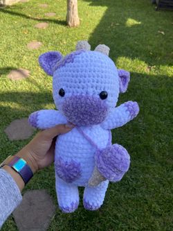 Jumbo Cow Plushie Purple