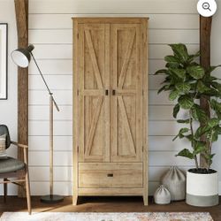 New In Storage Cabinet With Drawer Natural Color 