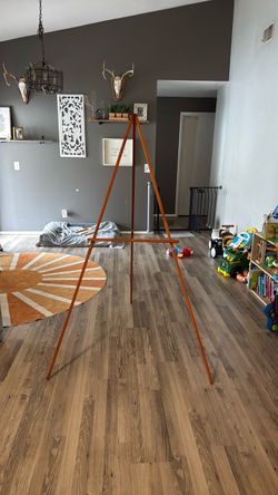 TWO wooden easels