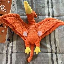 Dog Toys With Squeaky & Crinkle Noises Plush Dinosaur 