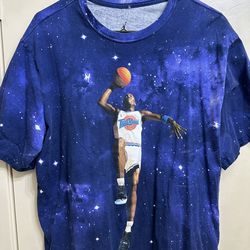 Nike Air Jordan XI Space Jam Galaxy 20th Anniversary T Shirt Size XL