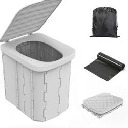 Portable Camping Toilet for Adults - Hapoon XL Portable Folding Toilet with Lid,Travel Portable Potty for Adults,Porta Potty Car Toilet