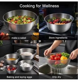 Stainless Steel Mixing Bowl and Colander Set