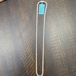 Sterling Silver Moissanite Tennis Necklace 18 inch