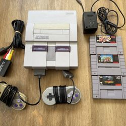 Super Nintendo With Games