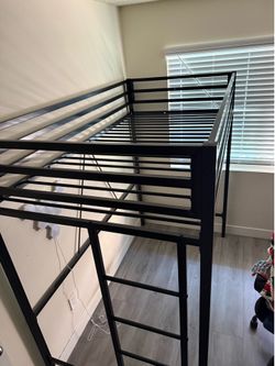 Twin sized loft style bed