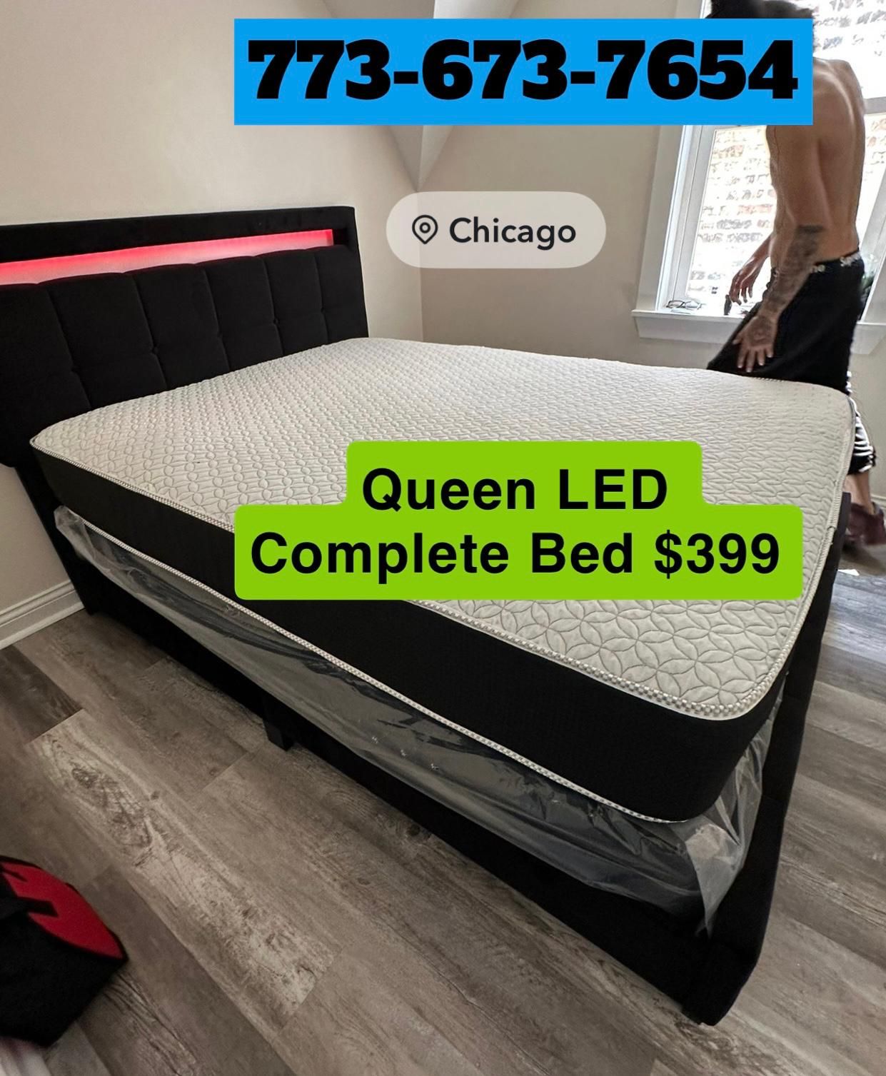 Luxury Comfort Awaits β Queen Stylish Bed Frame + Mattress Combo π₯π