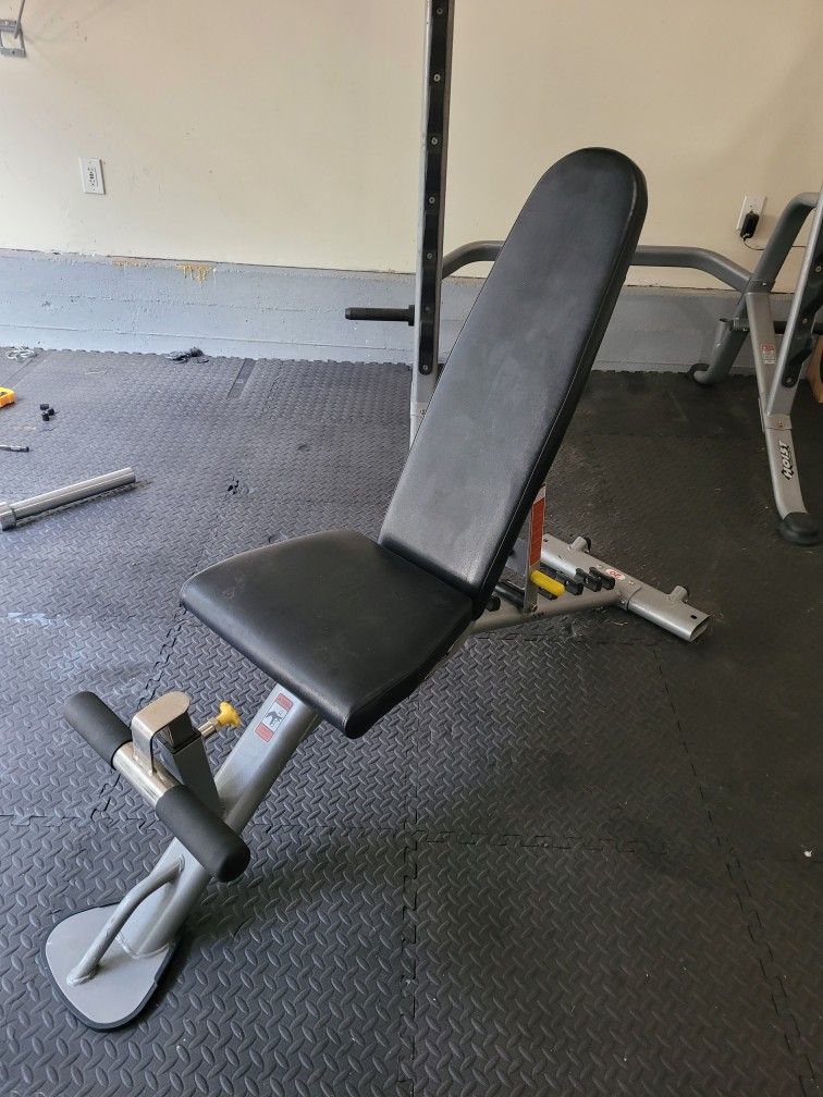 Hoist Adjustable Weight Bench for $250 Firm (Walnut 91789)