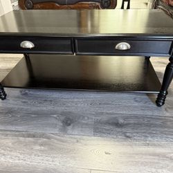 Long coffee table with drawers